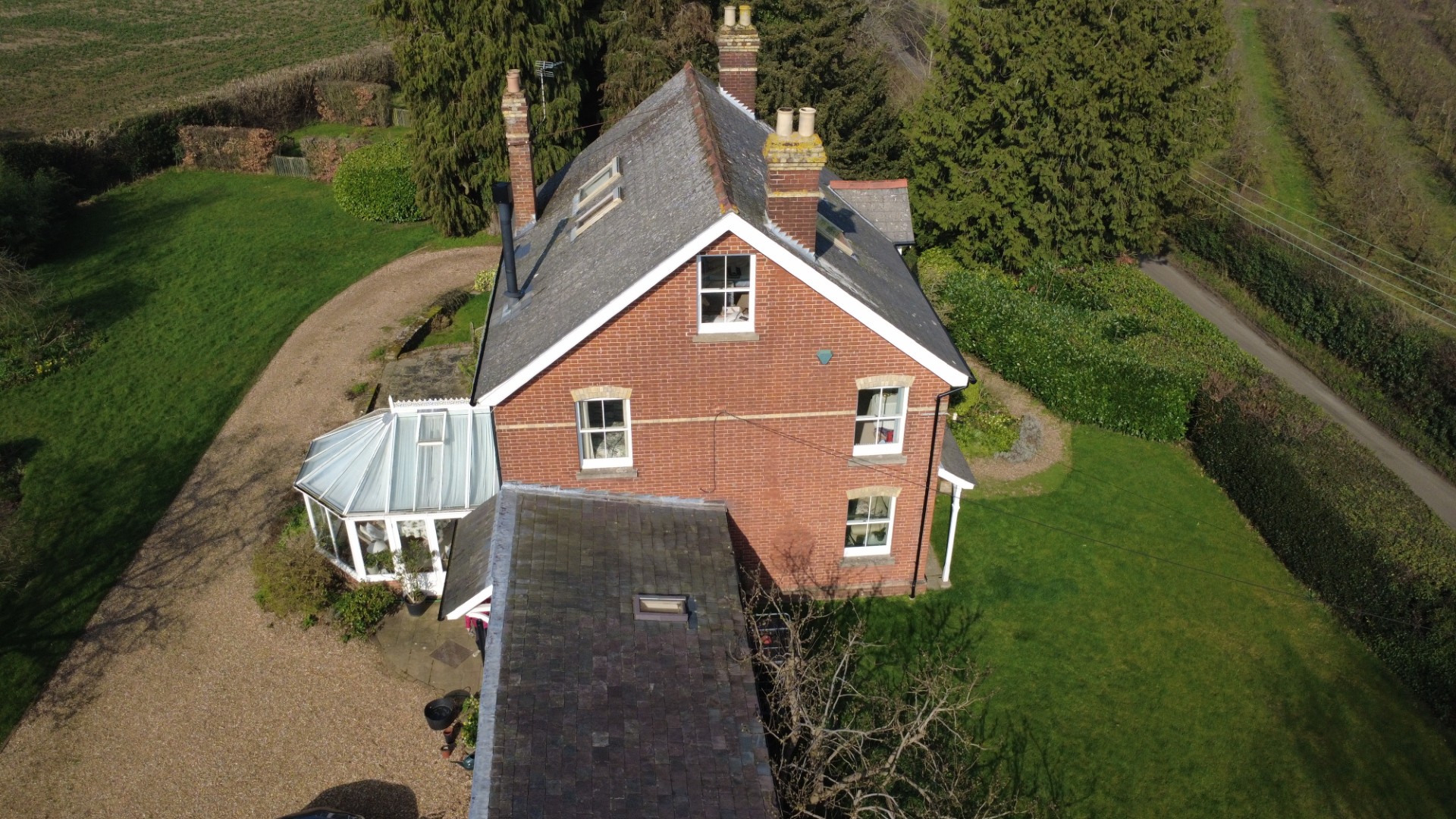 Drone survey inspection for a property